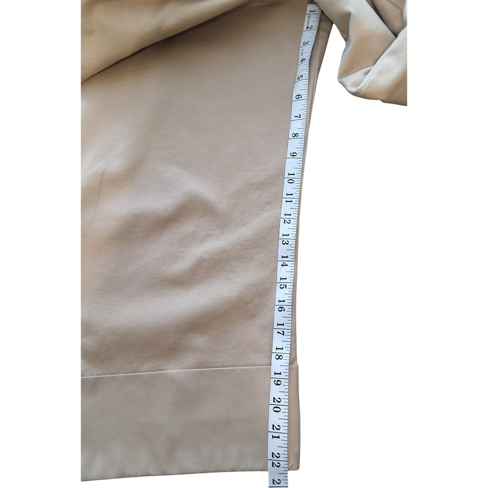 Lauren Ralph Lauren Khaki Pleated Wide Leg Cuffed Trousers Pants Tan Womens 16 - Picture 8 of 13